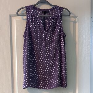 41 Hawthorn Purple and White Polka Dot Blouse